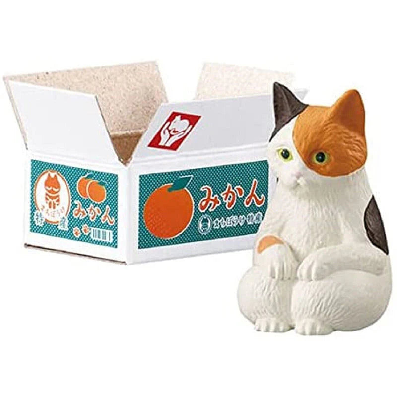 Bandai - Gashapon Machiboke Cat Figure with Cardboard Box Miniature