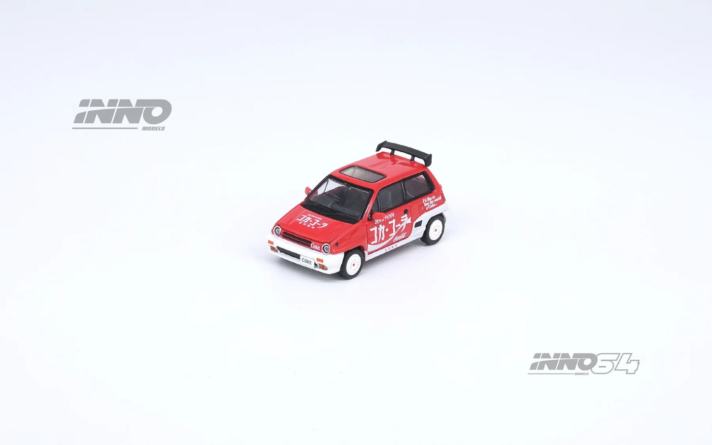 Inno Models Inno64 x Tiny Honda City Turbo II "Coca Cola" Livery with Motocompo