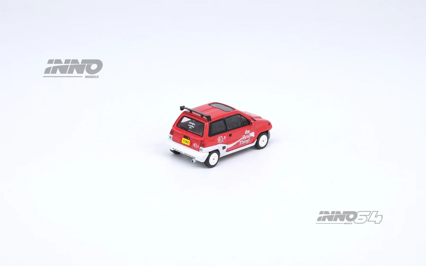 Inno Models Inno64 x Tiny Honda City Turbo II "Coca Cola" Livery with Motocompo