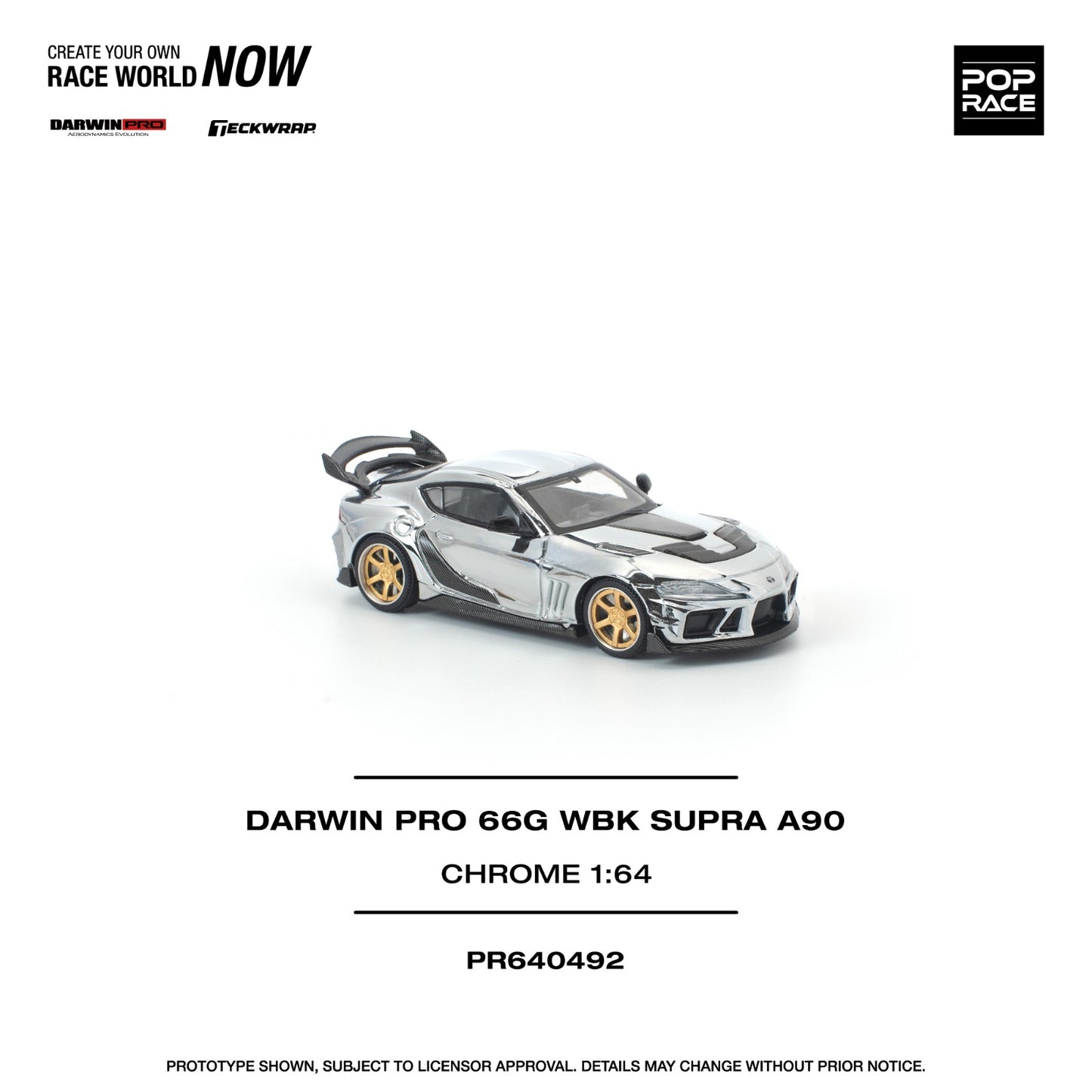*Pre-Order* Pop Race Darwin Pro 66G WBK Supra A90 Silver Chrome