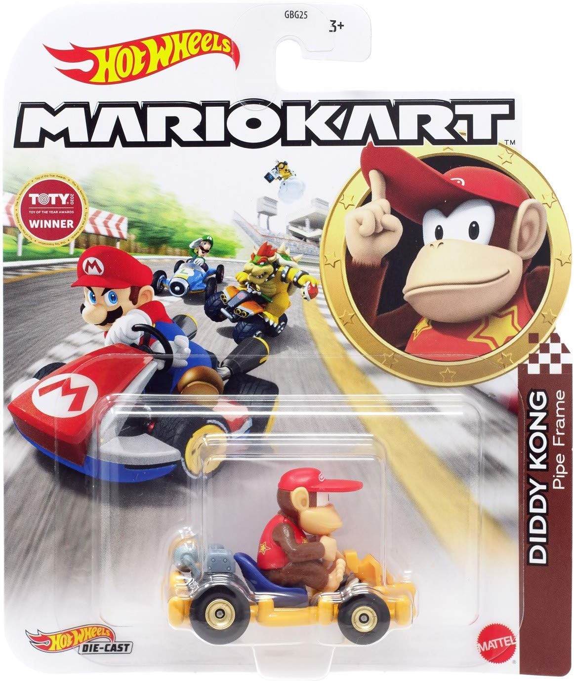Hot Wheels MarioKart Diddy Kong Pipe Frame - Japanese Stock