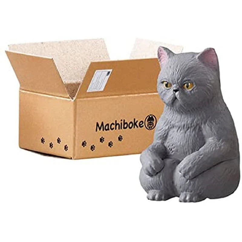 Bandai - Gashapon Machiboke Cat Figure with Cardboard Box Miniature