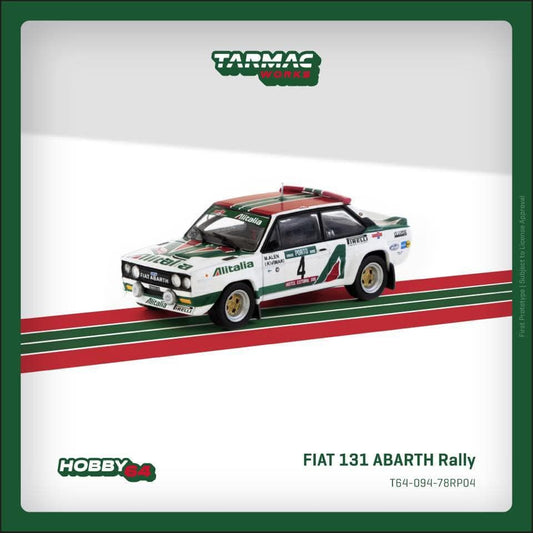 *Pre-Order* Tarmac Works FIAT 131 ABARTH Rally Rallye de Portugal - Vinho do Porto 1978 Winner Markku Alén / Ilkka Kivimäki