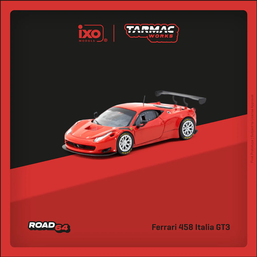 Pre Order Tarmac Works Ferrari 458 Italia GT3 Red Mini Toy Sensei
