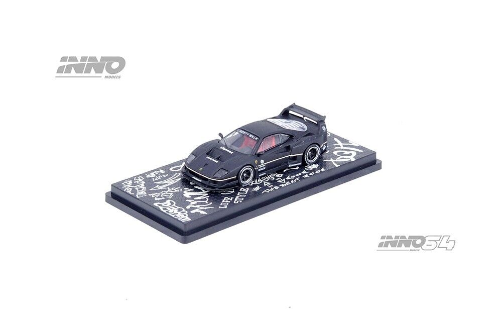 Inno Models Inno64 Ferrari LBWK F40 Matte Black (HONG KONG TOYCAR SALON 2023 Special Edition)