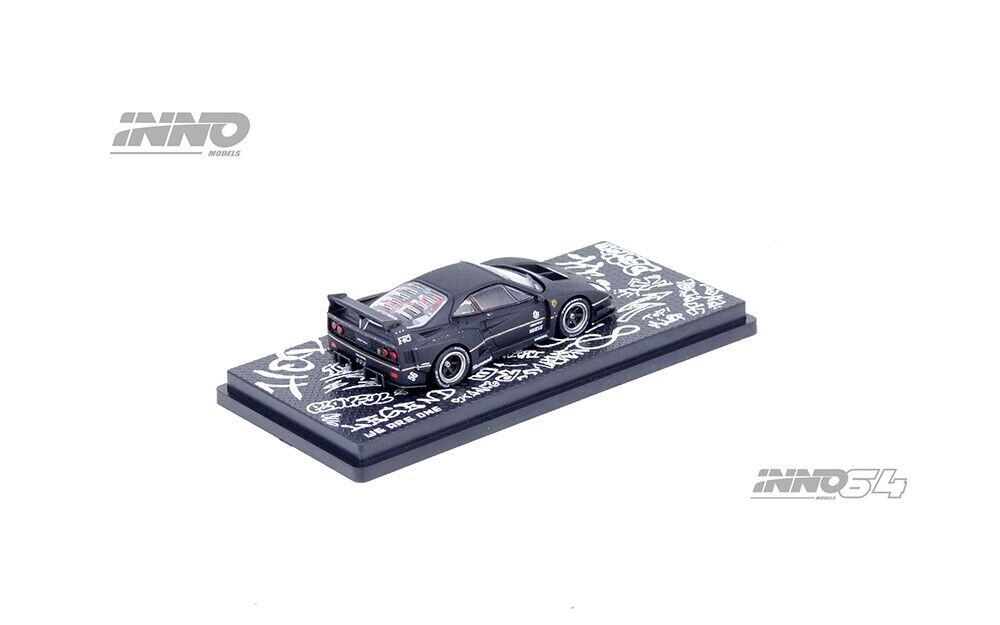 Inno Models Inno64 Ferrari LBWK F40 Matte Black (HONG KONG TOYCAR SALON 2023 Special Edition)