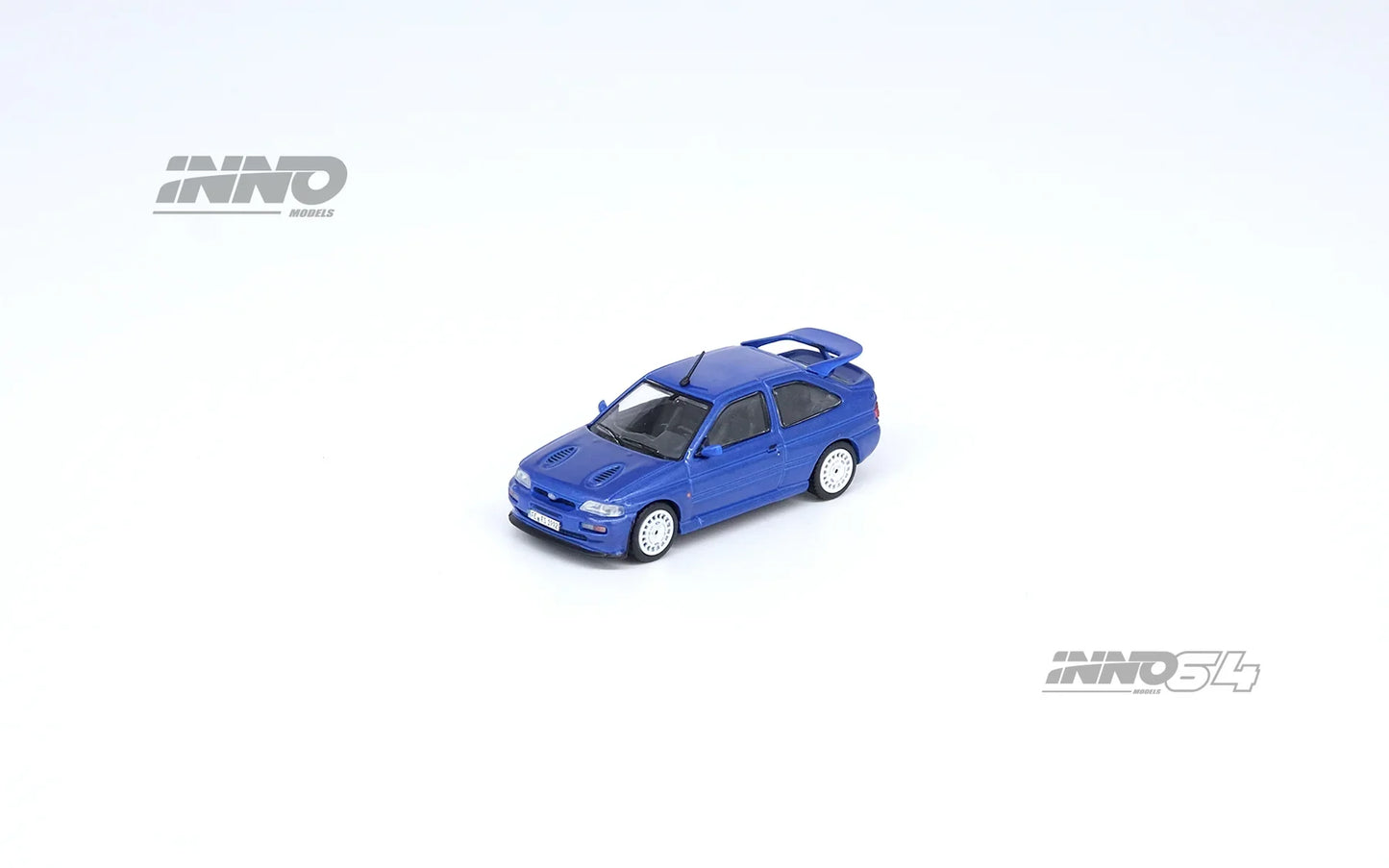 Inno Models Inno64 Ford Escort RS Cosworth Metallic Blue Right Hand Drive with OZ Rally Racing Wheels