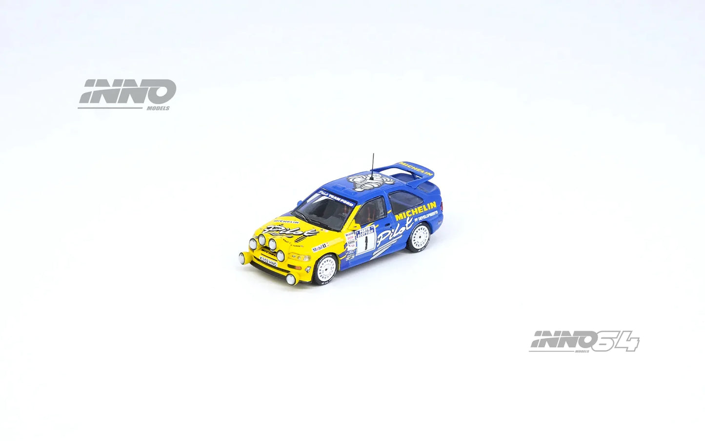Inno Models Inno64 Ford Escort RS Cosworth #1 "Michelin Pilot" Manx International Rally 1994 Winner M.Wilson/B.Thomas