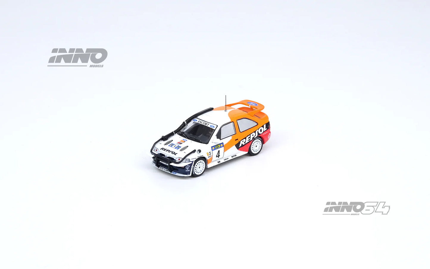 Inno Models Inno64 Ford Escort RS Cosworth #4 "Repsol" Safary Rally Kenya 1996 C.Sainz/L.Moya