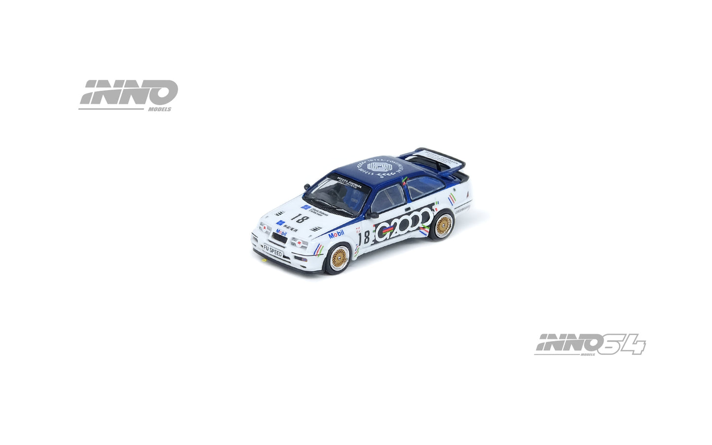 INNO Models INNO64 Ford Sierra RS500 Cosworth #18 "G2000" Macau Guia Race 1988 3rd PLACE Andy Rouse