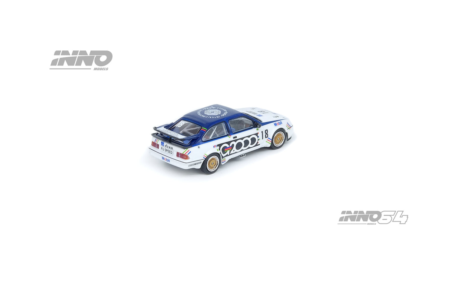 INNO Models INNO64 Ford Sierra RS500 Cosworth #18 "G2000" Macau Guia Race 1988 3rd PLACE Andy Rouse