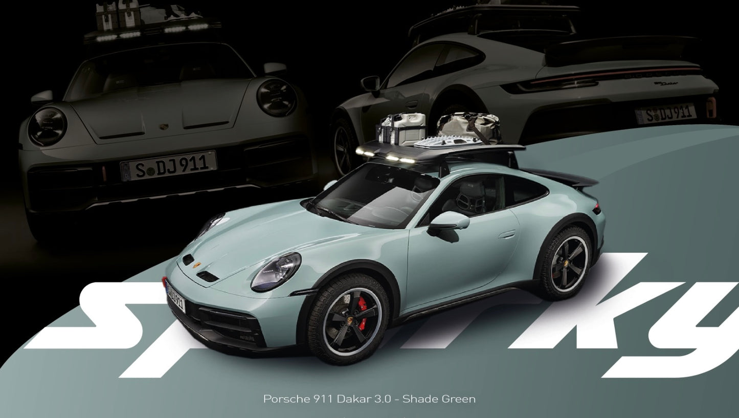 Sparky x Tiny 1/64 2023 Porsche 911 Dakar 3.0 - Shade Green (Tiny Exclusive)