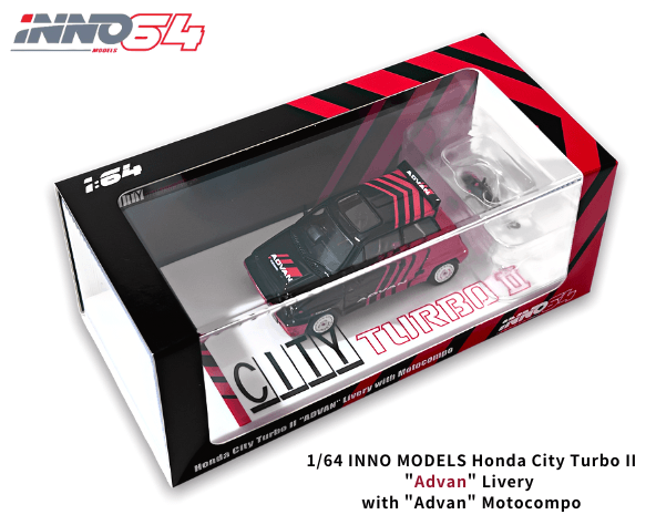 Inno Models Inno64 Honda City Turbo II "Advan" Livery with "Advan" Livery Motocompo