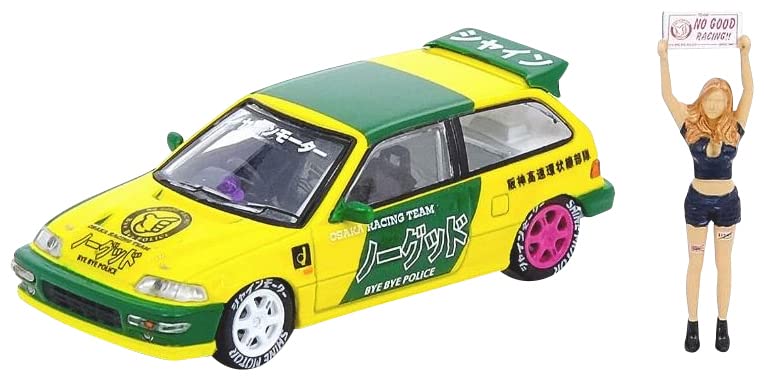 Inno Models Inno64 Honda Civic EF9 "No Good Racing" Osaka Auto Messe 2019 with Figure