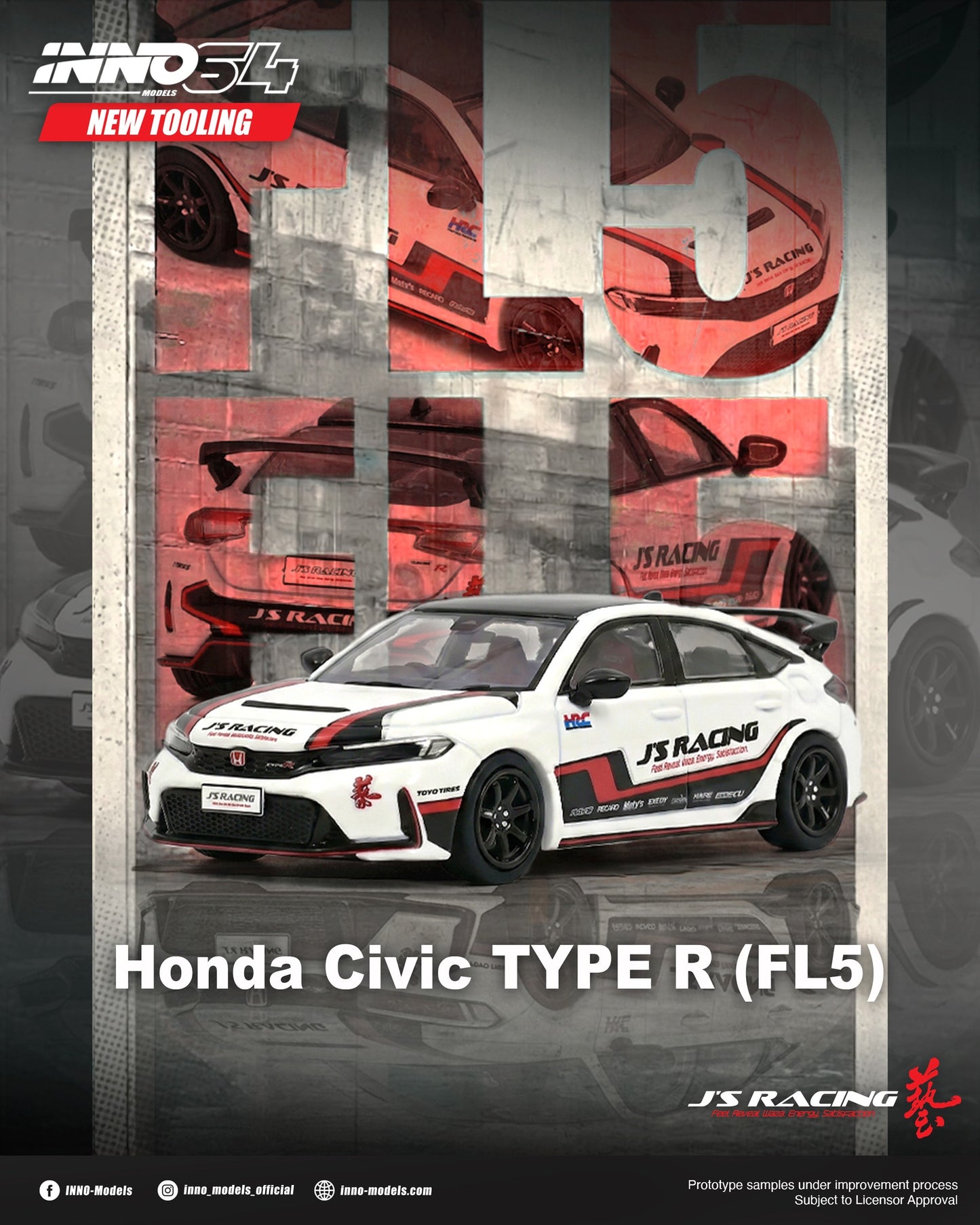 *Pre-Order* INNO Models INNO64 Honda Civic (FL5) J'S RACING