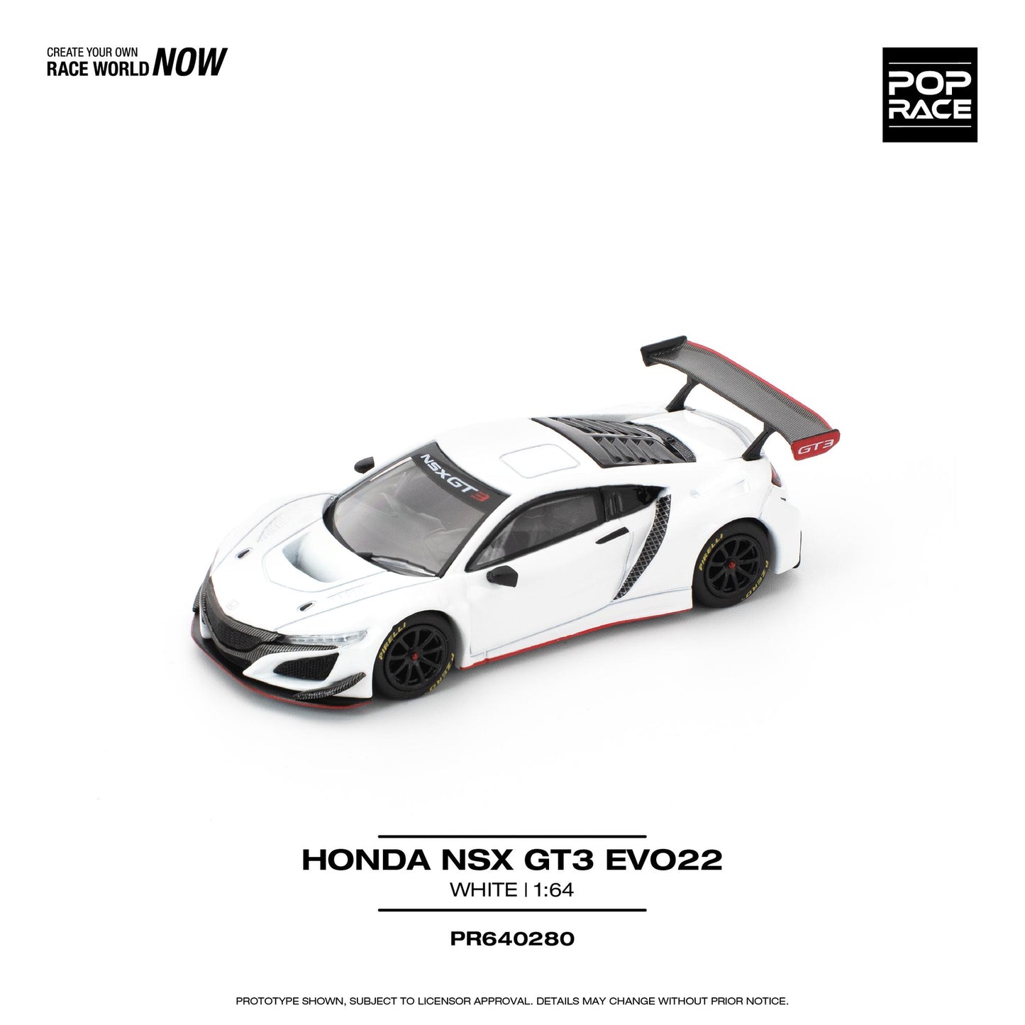 *Pre-Order* Pop Race Honda NSX GT3 EVO22 - White