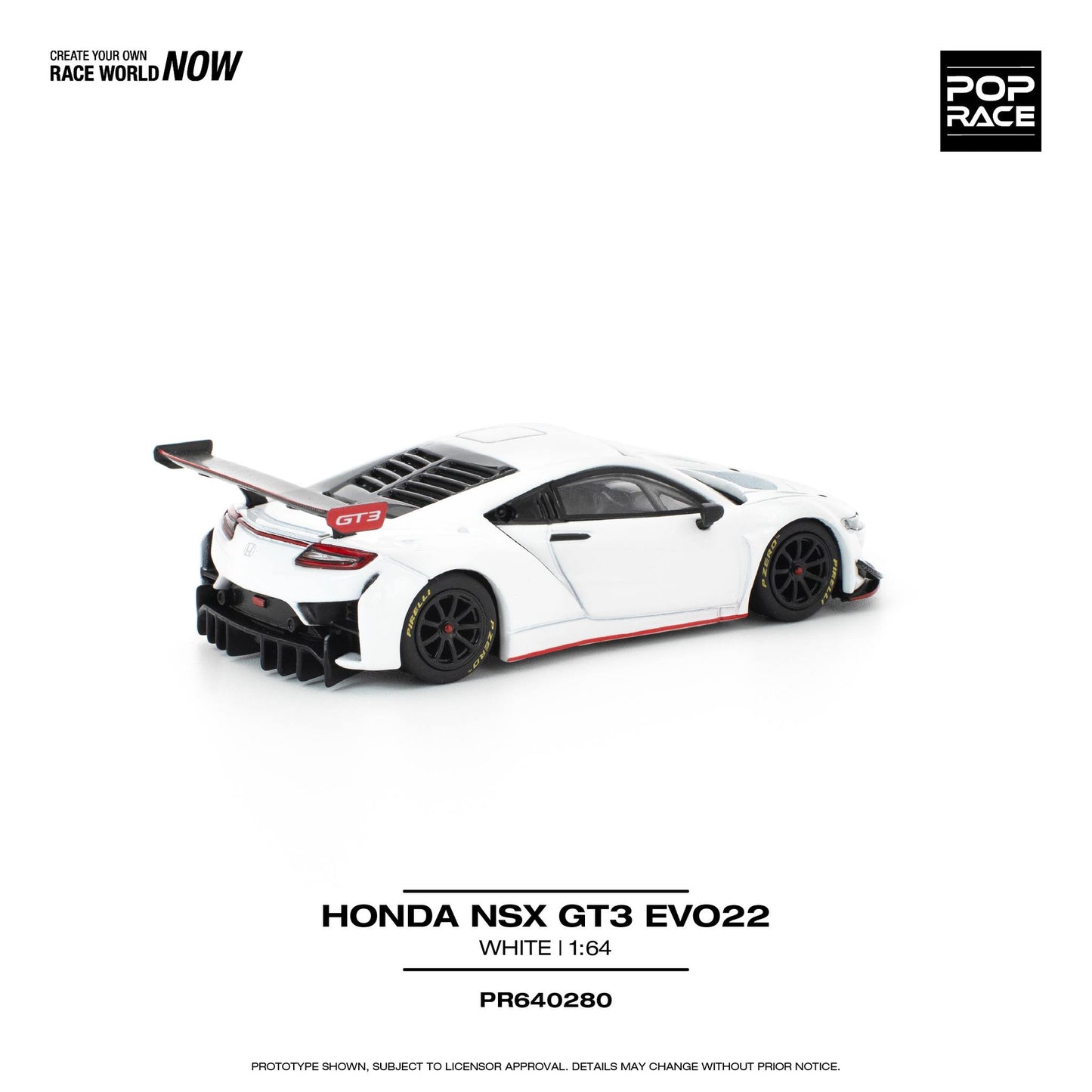 *Pre-Order* Pop Race Honda NSX GT3 EVO22 - White