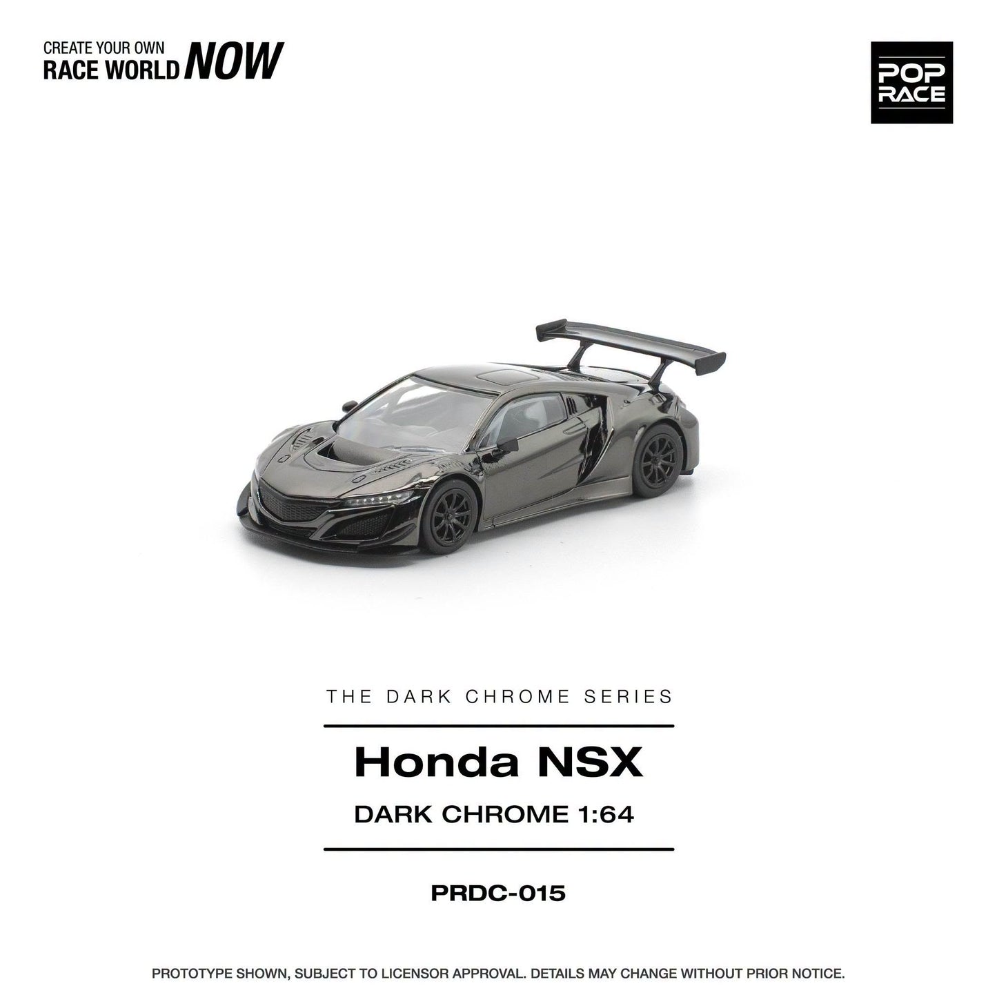 *Pre-Order* Pop Race - PRDC015 Honda NSX GT3 EVO22 Dark Chrome