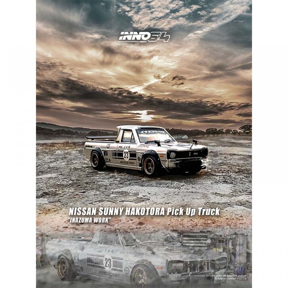 Inno Models Inno64 Nissan Sunny Hakotora Pick Up Truck "Inazuma Work"