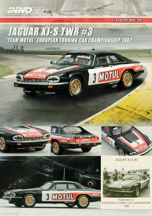 Inno Models Inno64 Jaguar XJ-S TWR #3 "TEAM MOTUL" European Tooling Car Championship 1982 T. Walkinshaw / C. Nicholson