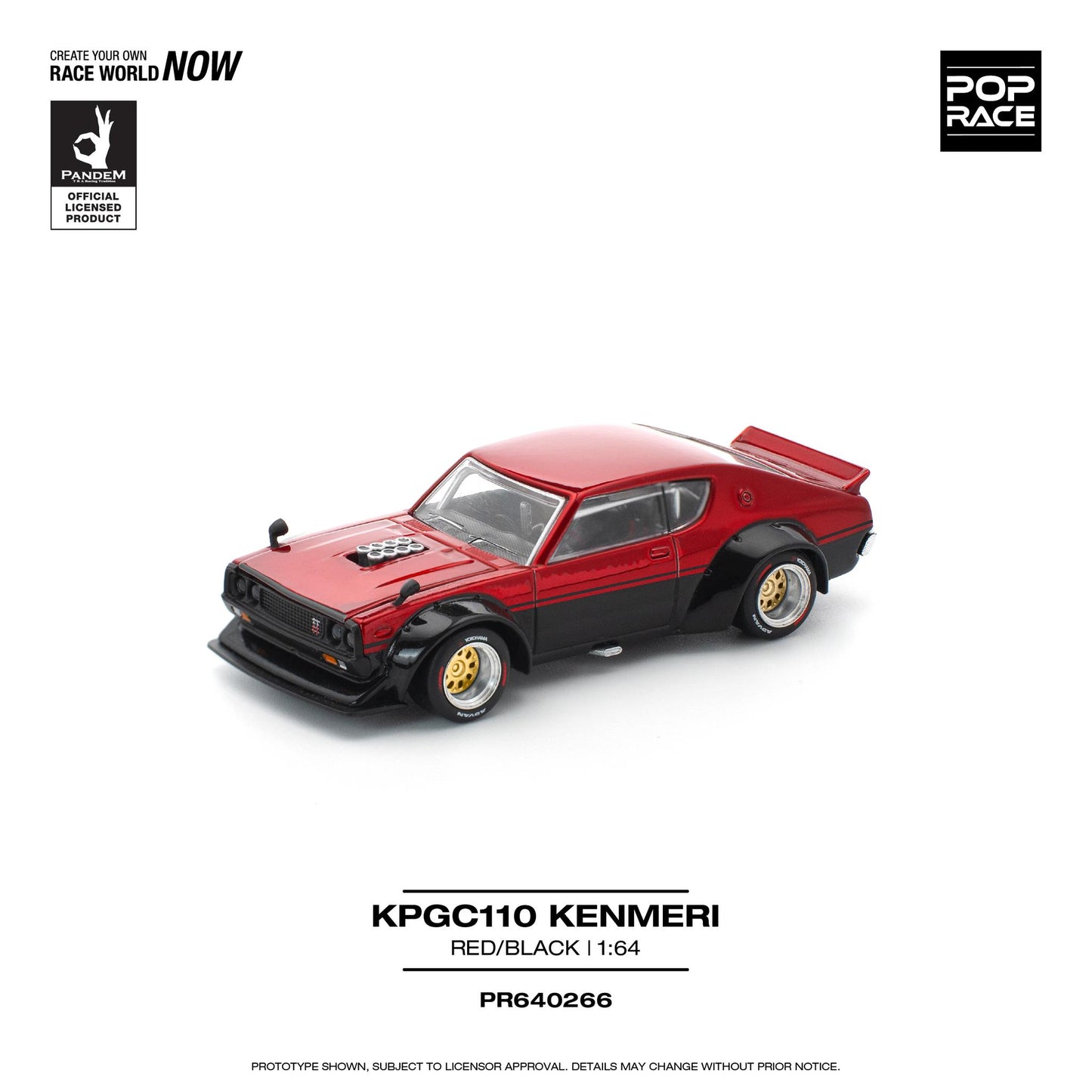 *Pre-Order* Pop Race KPGC110 KENMERI - Red/Black