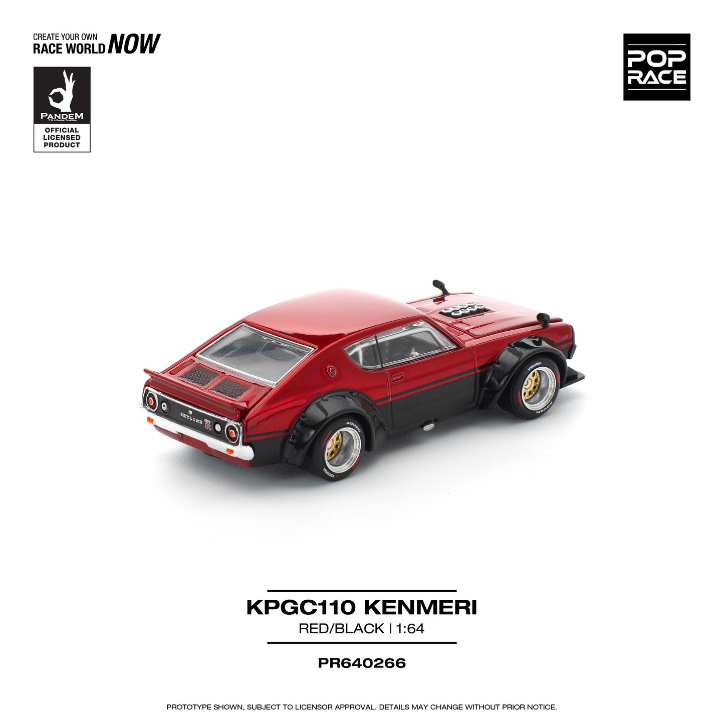 *Pre-Order* Pop Race KPGC110 KENMERI - Red/Black