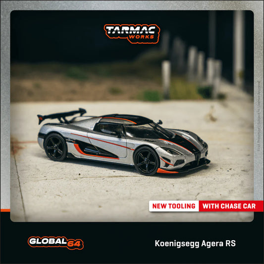 Tarmac Works Koenigsegg Agera RS - Moon Silver / Black