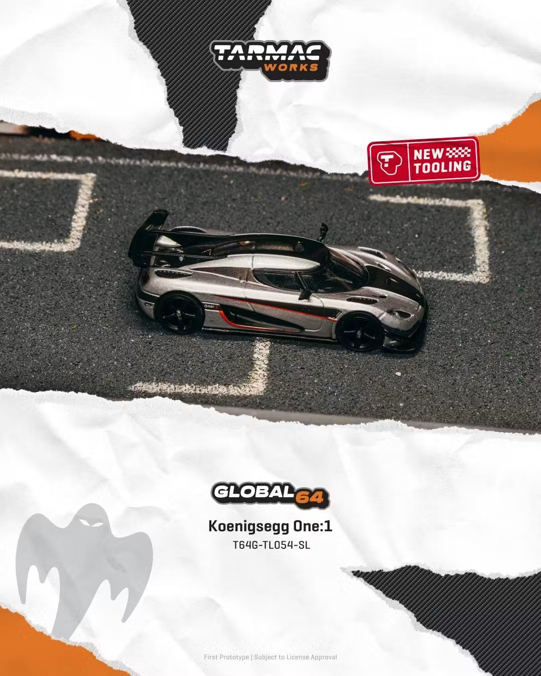 *Pre-Order* Tarmac Works Koenigsegg One:1 Silver