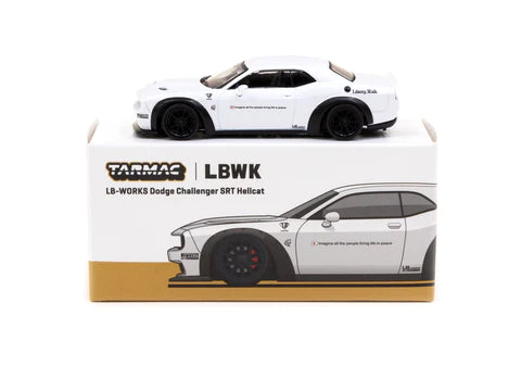 Tarmac Works LB-WORKS Dodge Challenger SRT Hellcat White - Lamley Special Edition