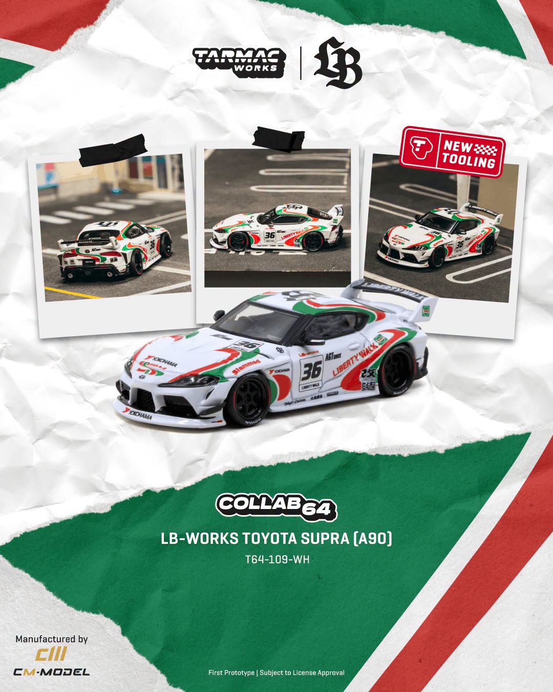 *Pre-Order* Tarmac Works - LB-WORKS Toyota Supra (A90) White