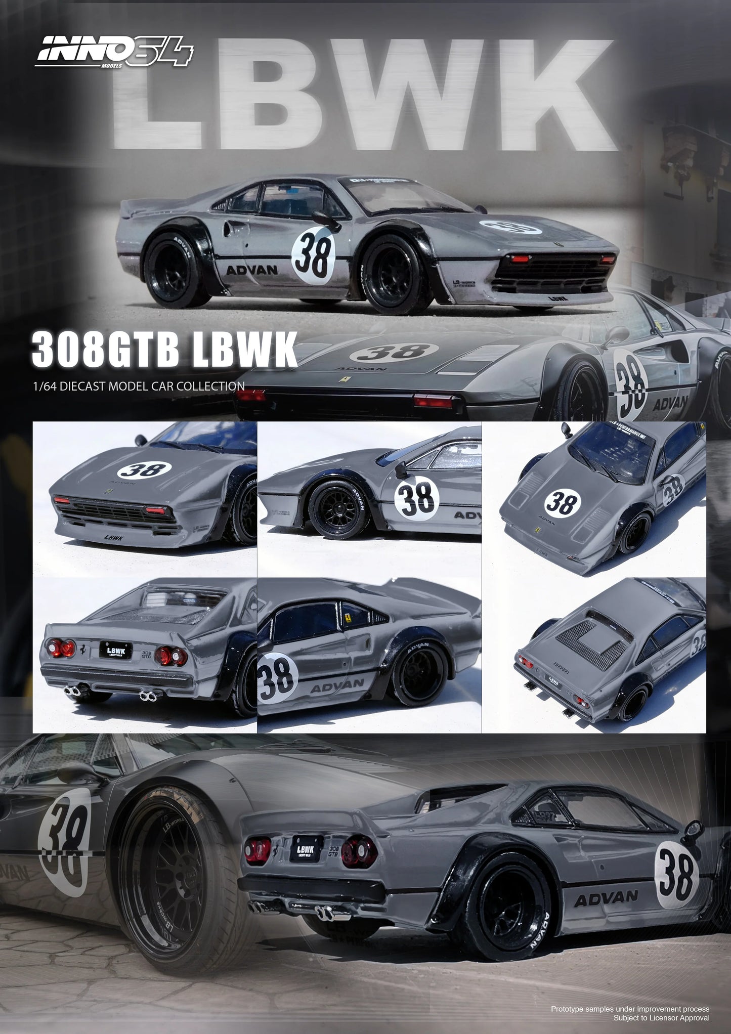 Inno Models Inno64 LBWK 308 GTB Grey
