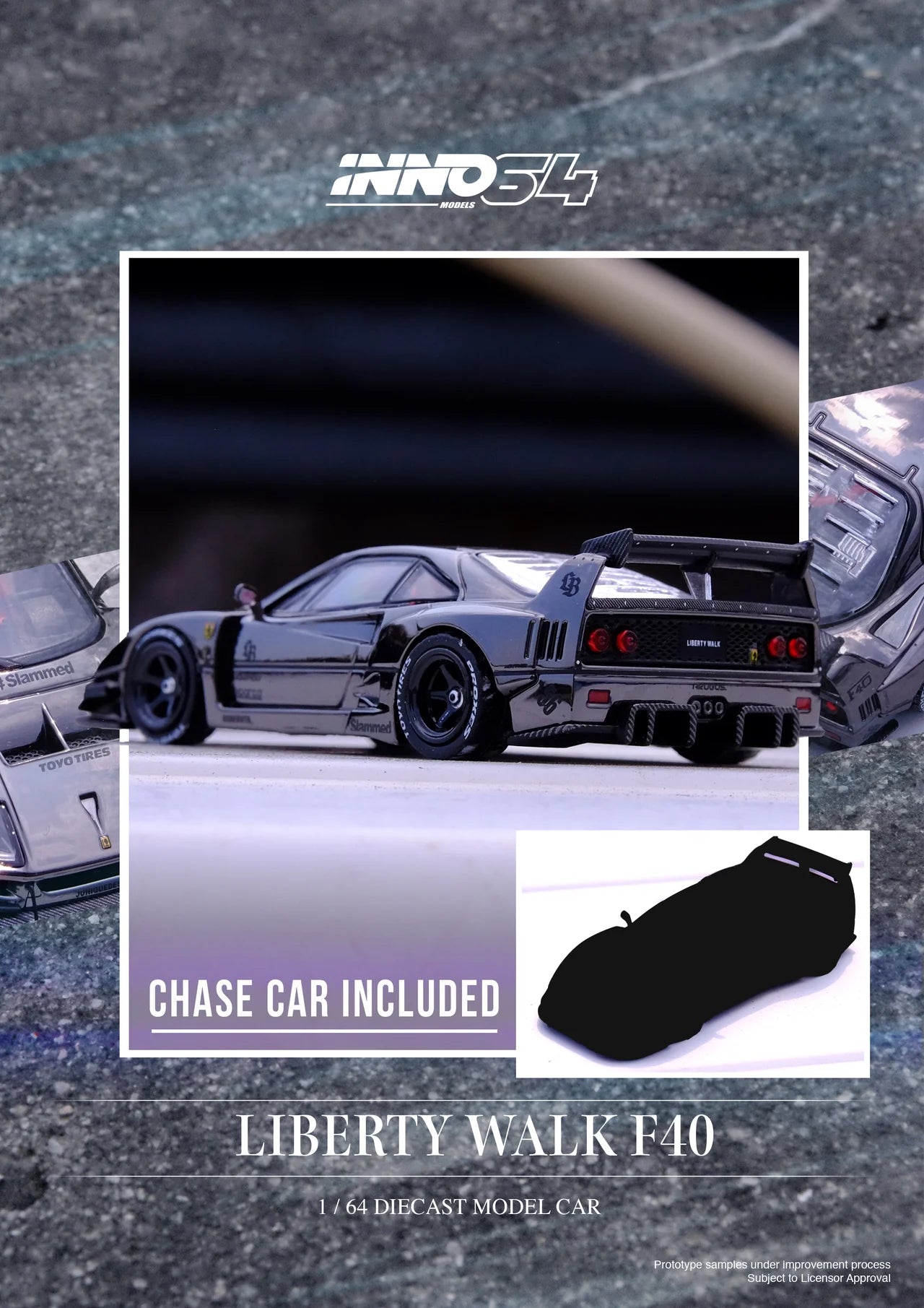 Inno Models Inno64 LBWK F40 Chrome Black