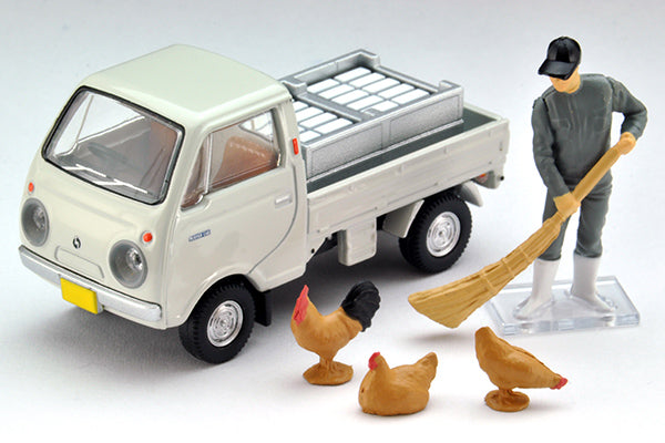 Tomytec Tomica Limited Vintage LV-198b Mazda Porter Cab Three-way Opening (White) with Figure