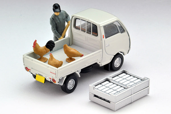 Tomytec Tomica Limited Vintage LV-198b Mazda Porter Cab Three-way Opening (White) with Figure