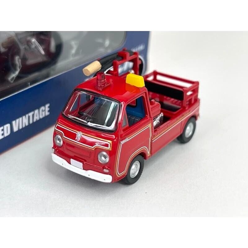 Tomytec Tomica Limited Vintage LV-68c Subaru Sambar Pump Fire Truck (With a Figure)