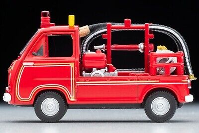Tomytec Tomica Limited Vintage LV-68c Subaru Sambar Pump Fire Truck (With a Figure)