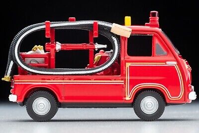 Tomytec Tomica Limited Vintage LV-68c Subaru Sambar Pump Fire Truck (With a Figure)