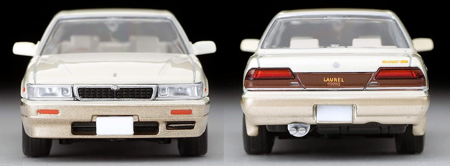 Tomytec Tomica Limited Vintage Neo LV-N238b Nissan Laurel Twin Cam 24V Turbo Medalist Club L (White/Gold)
