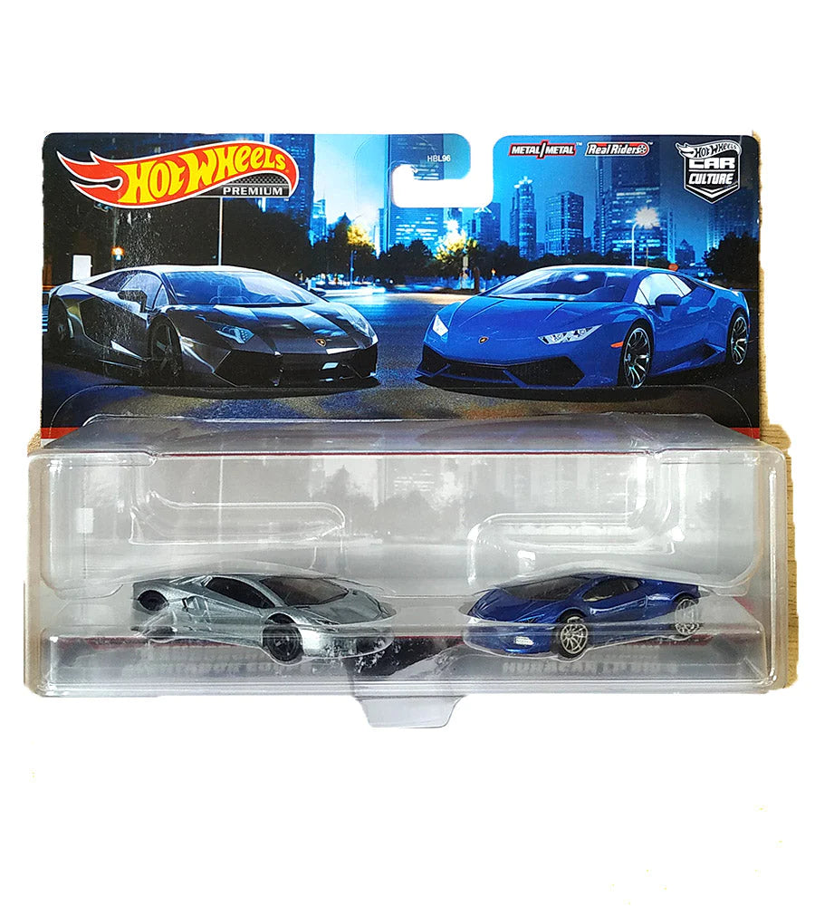 Hot Wheels Premium Car Culture Lamborghini Aventador Coupe & Huracan LP610-4 (Twin Pack) - Japanese Stock