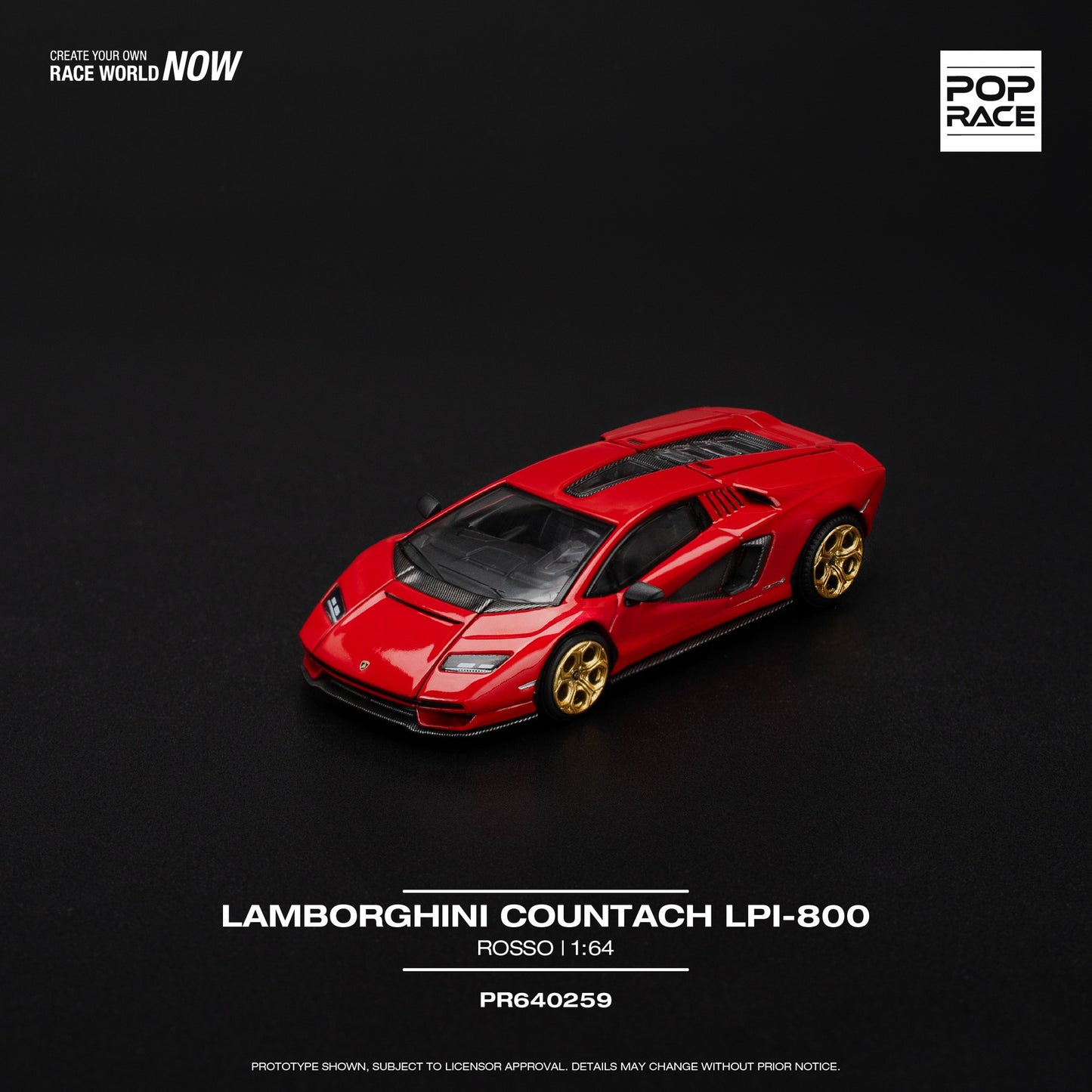 *Pre-Order* Pop Race Lamborghini Countach LPI-800 - ROSSO