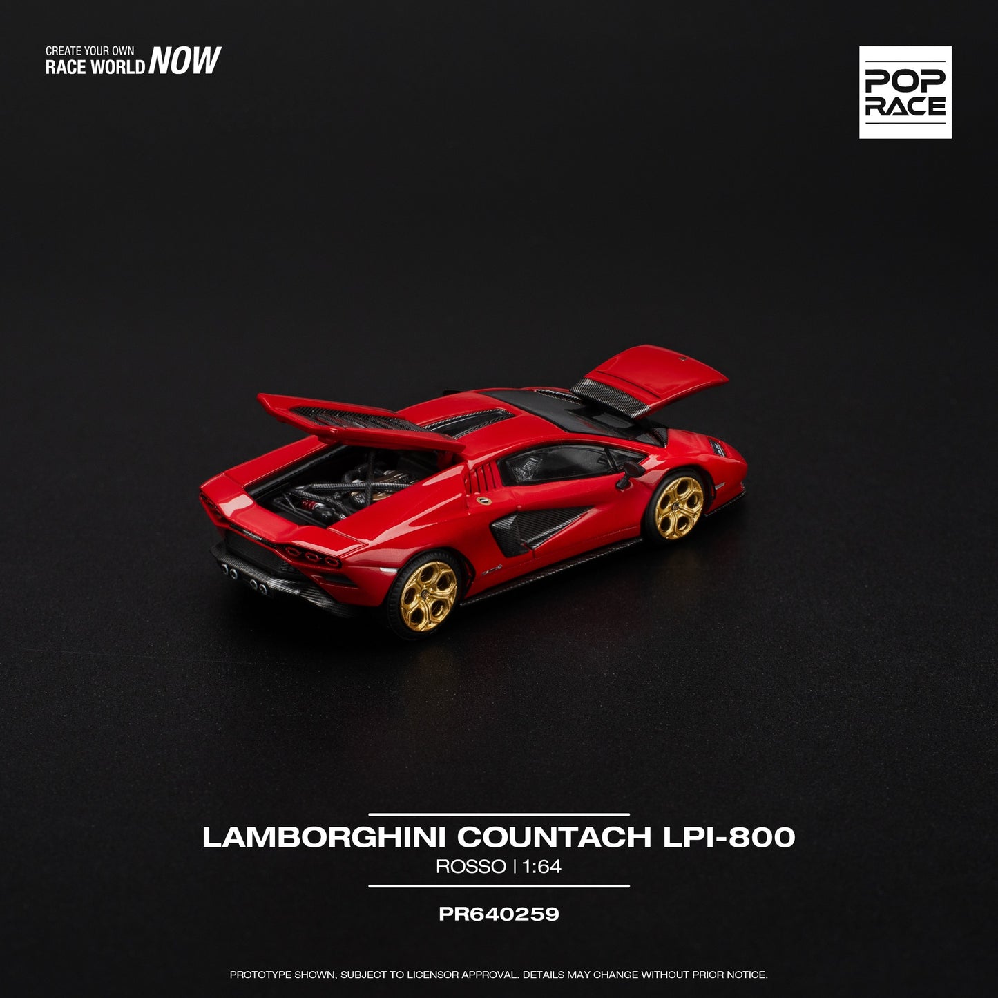 *Pre-Order* Pop Race Lamborghini Countach LPI-800 - ROSSO
