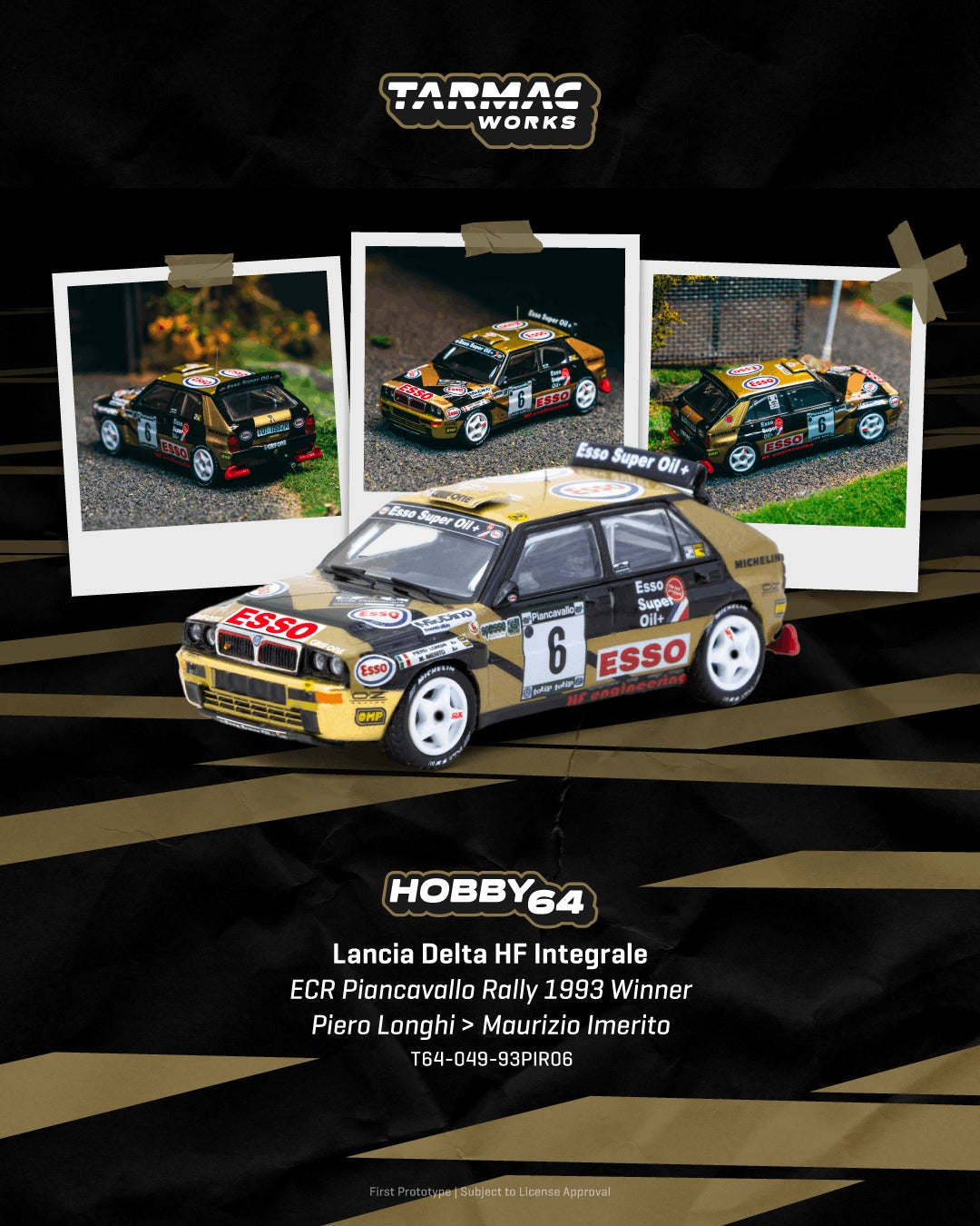 *Pre-Order* Tarmac Works Lancia Delta HF Integrale ECR Piancavallo Rally 1993 Winner Piero Longhi / Maurizio Imerito