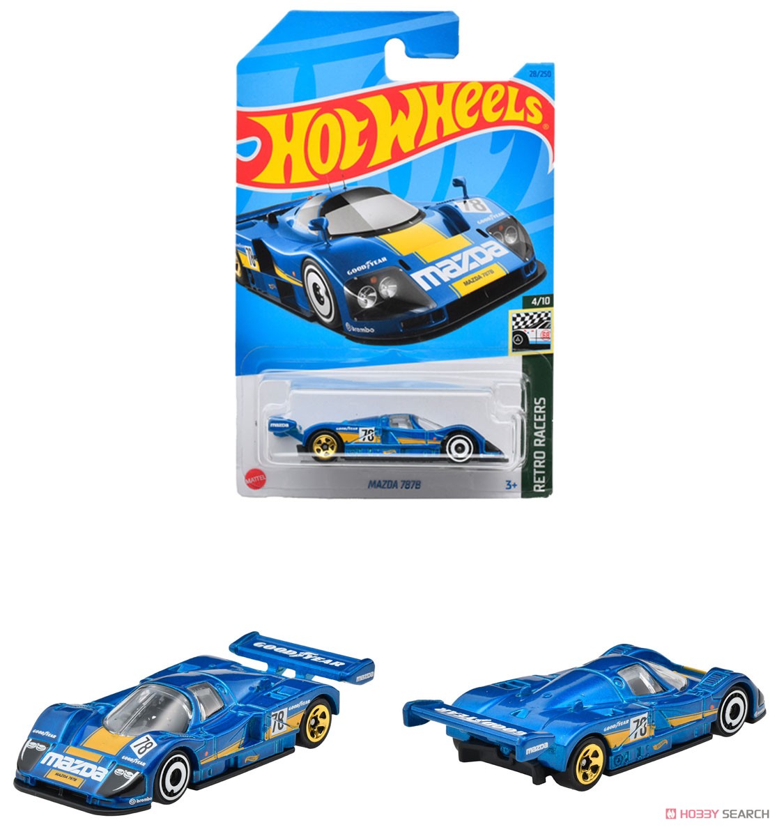 Hot Wheels Retro Racers 4/10 Mazda 787B (Blue) - Japanese Card