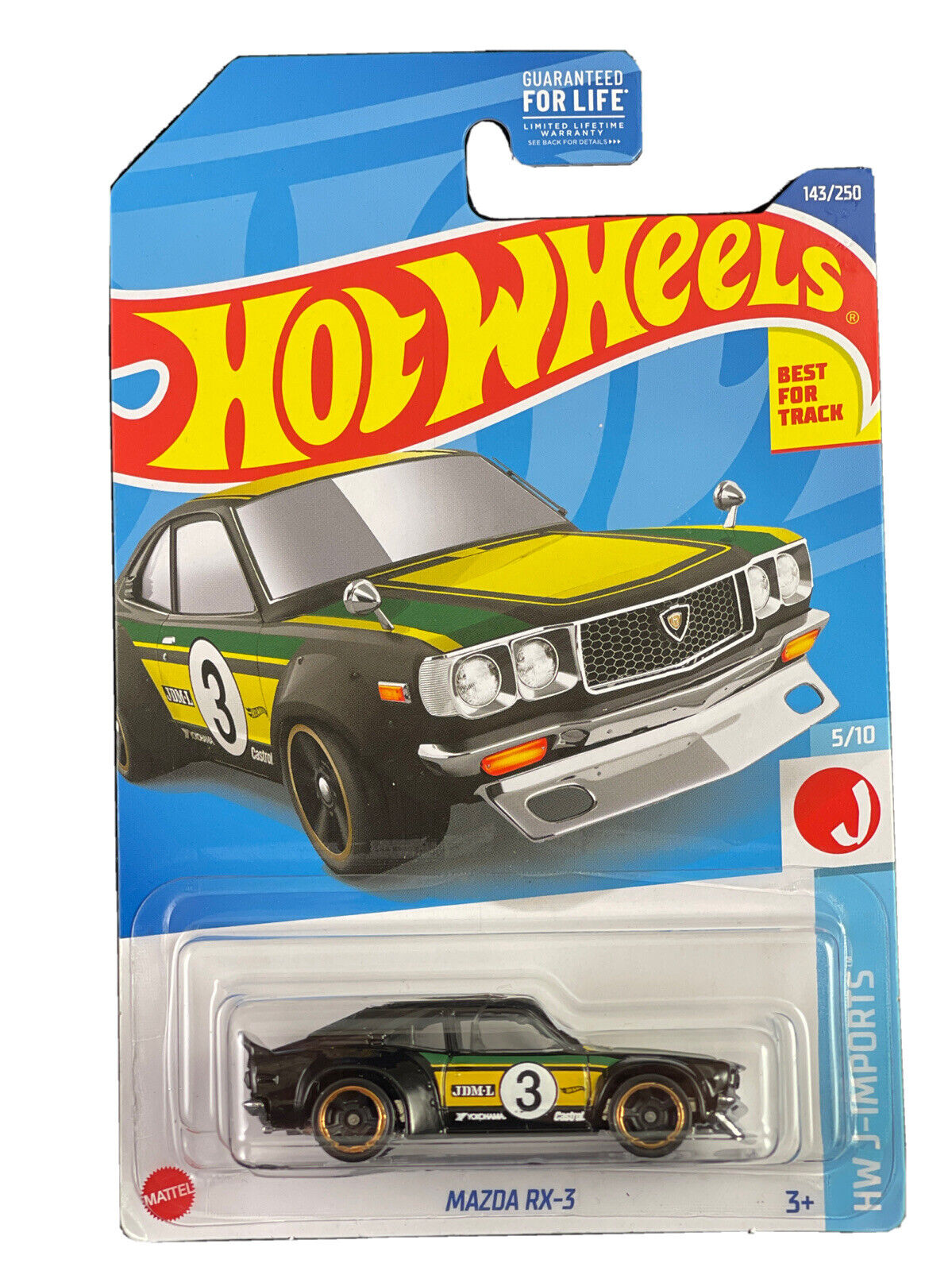 Hot Wheels HW J-Imports 5/10 Mazda RX-3 (Green) - Japanese Card