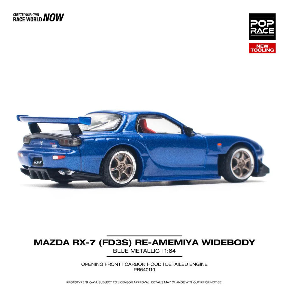 Pop Race Mazda RX-7 (FD3S) RE-Amemiya Widebody - Blue Metallic