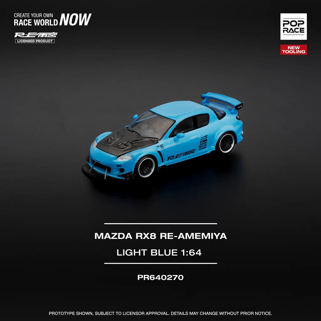 *Pre-Order* Pop Race Mazda RX-8 RE-Amemiya - Light Blue