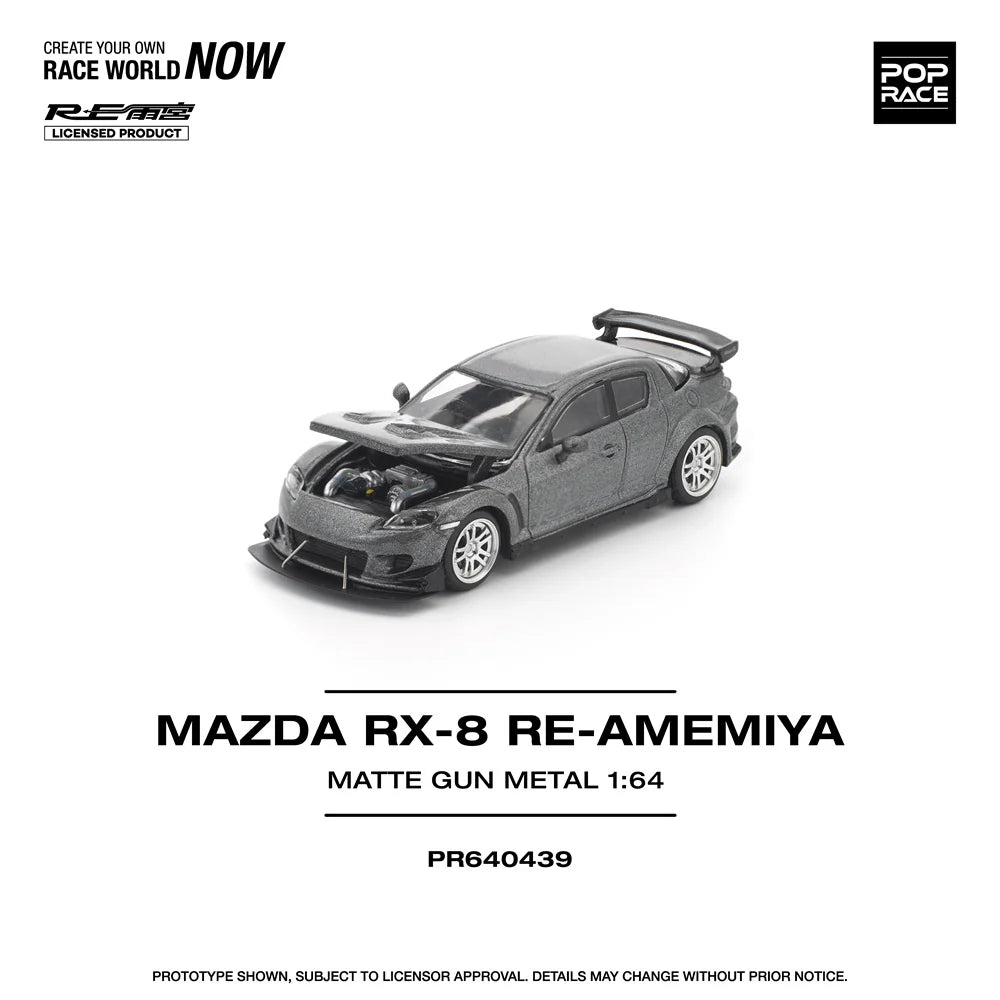*Pre-Order* Pop Race Mazda RX-8 RE-Amemiya Gun Metal