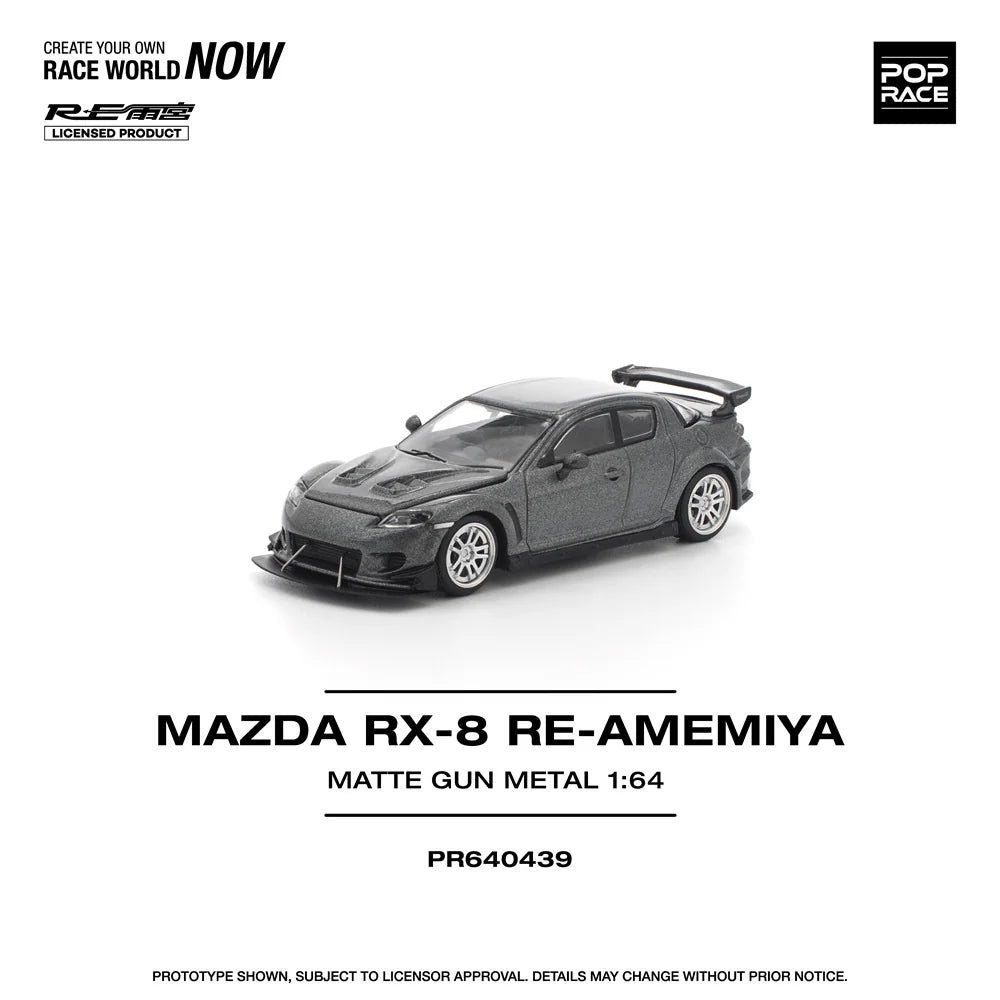 *Pre-Order* Pop Race Mazda RX-8 RE-Amemiya Gun Metal
