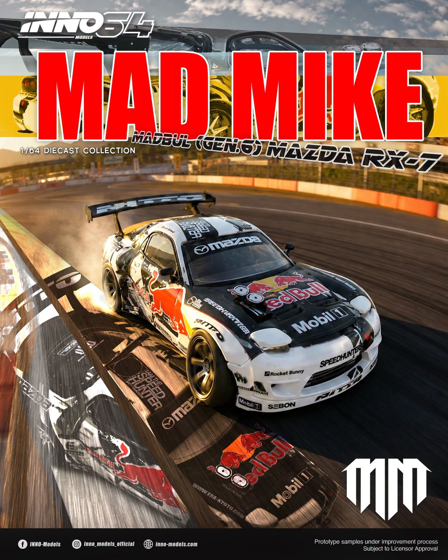 *Pre-Order* INNO Models INNO64 Mazda RX-7 MAD MIKE "MADBUL Gen6"