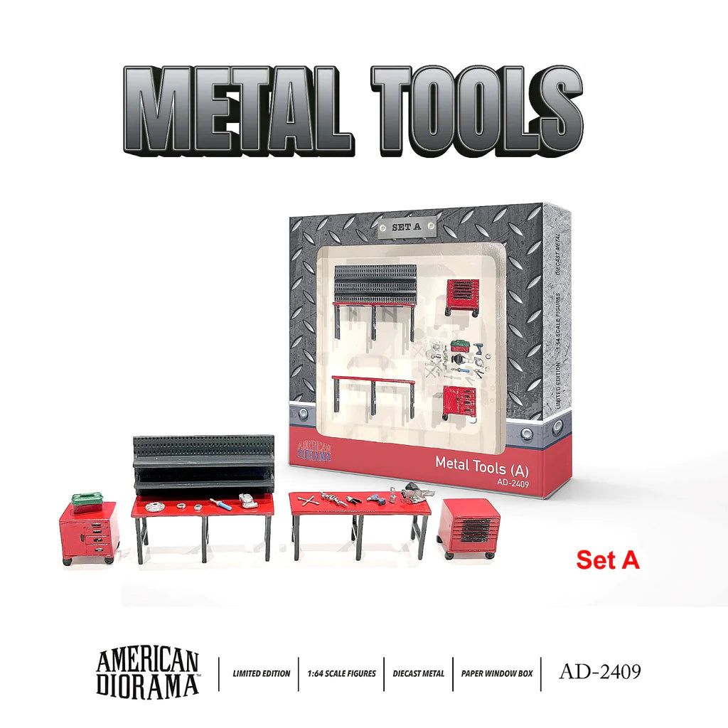 American Diorama 1/64 Figure Set - Metal Tools Set A